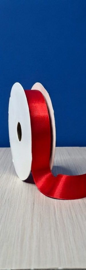 Cinta Raso #5 Rojo Fuego 037 Rollo 23mts