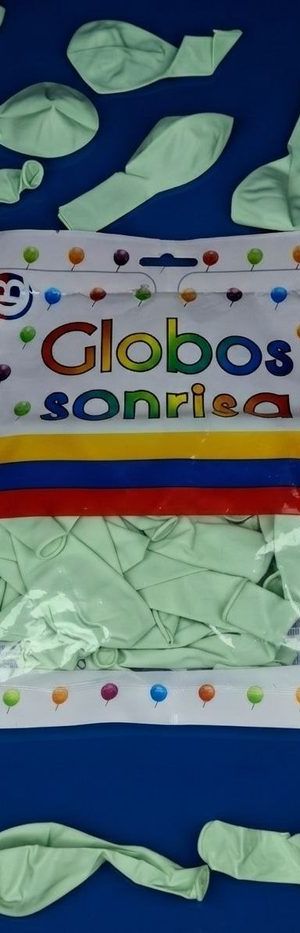 Paquete De Globos Sonrisa - Verde Menta