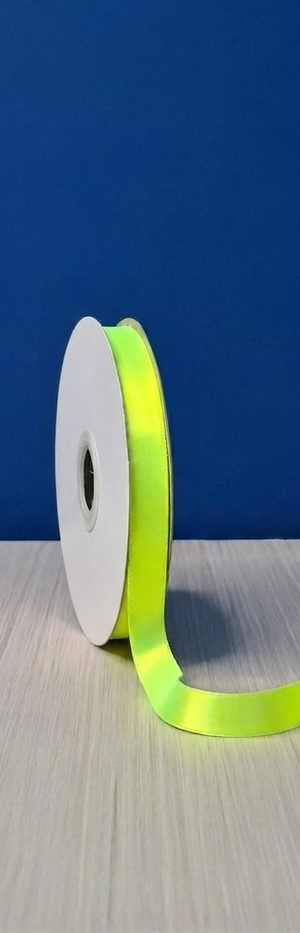 Cinta Raso #3 Amarillo Fluorescente 010 Rollo 46mts