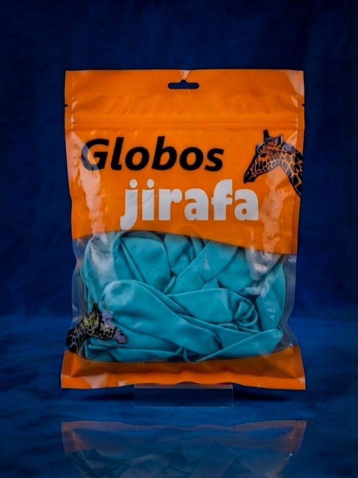 Paquete De Globos Jirafa - R10 Azul Tifany 50pz