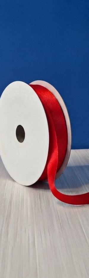 Cinta Raso #3 Rojo Fuego 037 Rollo 46mts