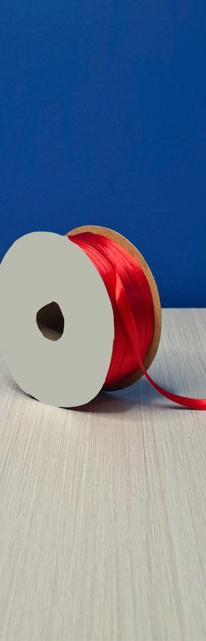 Cinta Raso #1 Rojo Fuego 037 Rollo 92mts