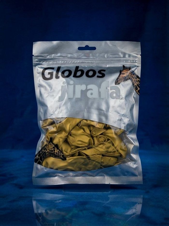 Paquete De Globos Jirafa - R5 Oro Intenso 50pz