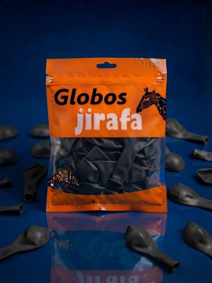 Paquete De Globos Jirafa - R10 Negro 50pz