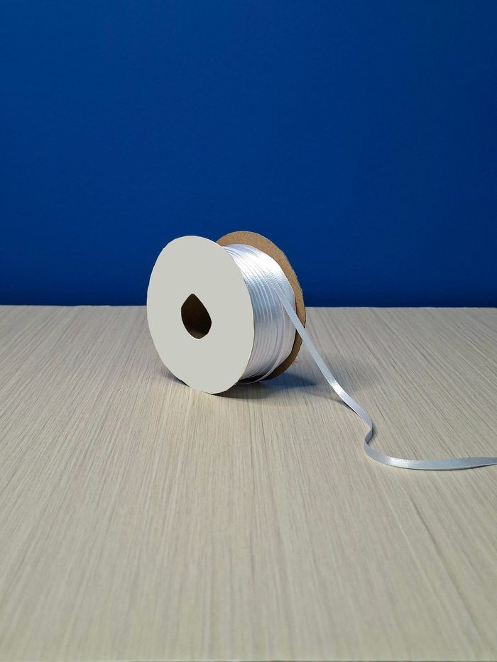 Cinta Raso #0 Blanco 001 Rollo 92mts