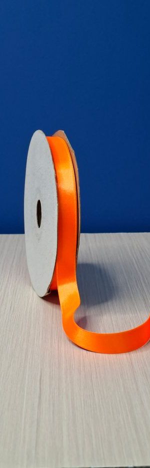 Cinta Raso #3 Naranja Fluorescente 034 Rollo 46mts