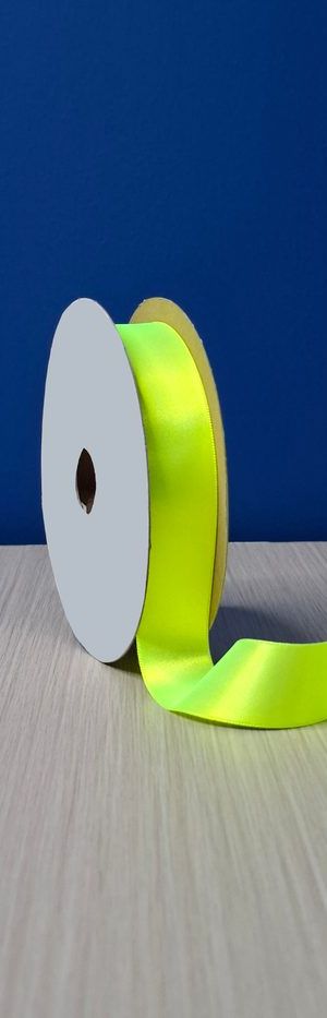 Cinta Raso #5 Amarillo Fluorescente 010 Rollo 23mts