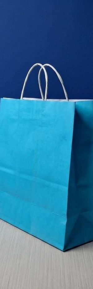 Bolsa Kraft Rectangular - Azul Cielo