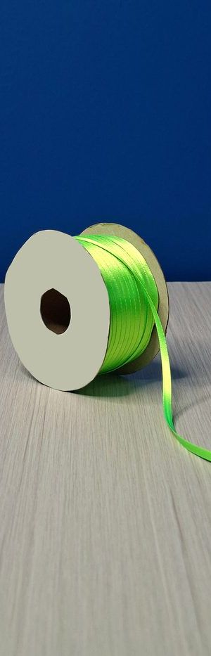 Cinta Raso #0 Verde Fluorescente 046 Rollo 92mts