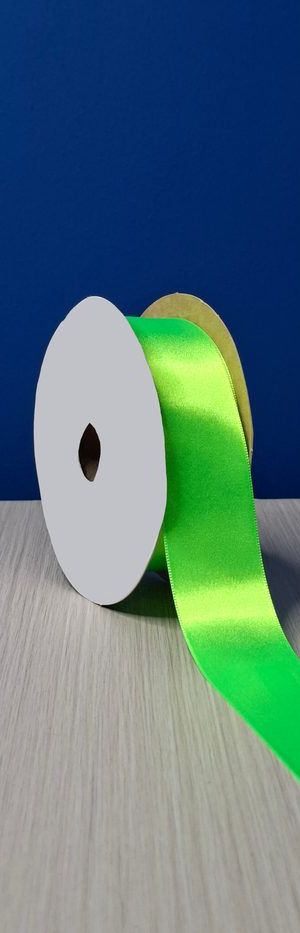 Cinta Raso #9 Verde Fluorescente 046 Rollo 23mts