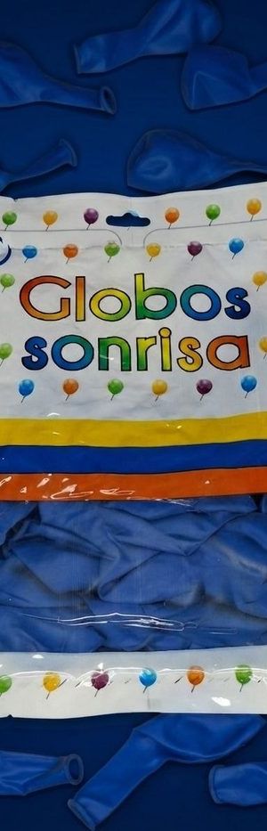 Paquete De Globos Sonrisa - Azul Rey