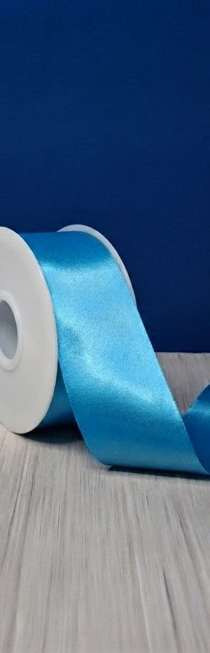 Cinta Raso #12 Azul Turquesa 2606 Rollo 30mts