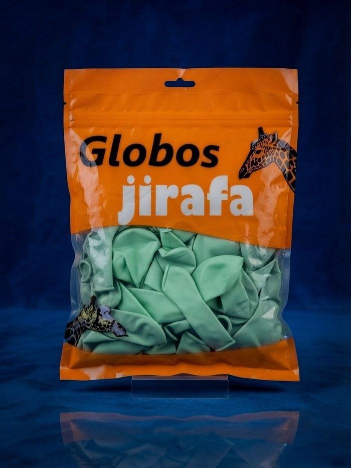 Paquete De Globos Jirafa - R10 Verde Menta 50pz