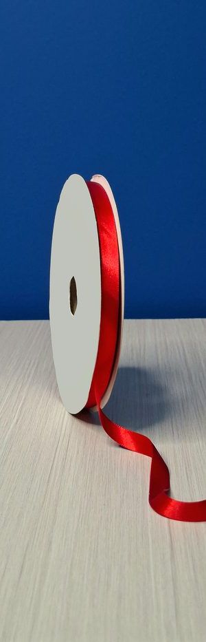Cinta Raso #2 Rojo Fuego 037 Rollo 46mts