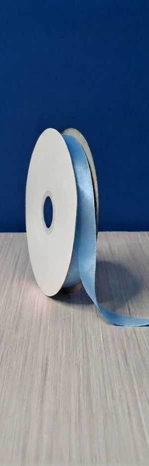Cinta Raso #3 Azul Cielo Medio 26 Rollo 46mts