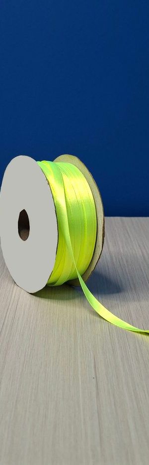 Cinta Raso #1 Amarillo Fluorescente 010 Rollo 92mts