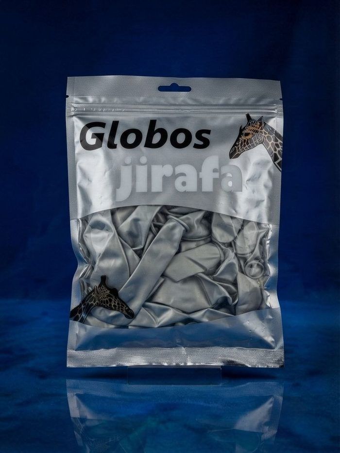 Paquete De Globos Jirafa - R5 Plateado 50pz