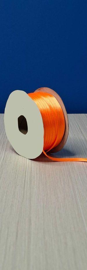 Cinta Raso #0 Naranja Fluorescente 034 Rollo 92mts