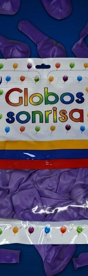 Paquete De Globos Sonrisa - Morado