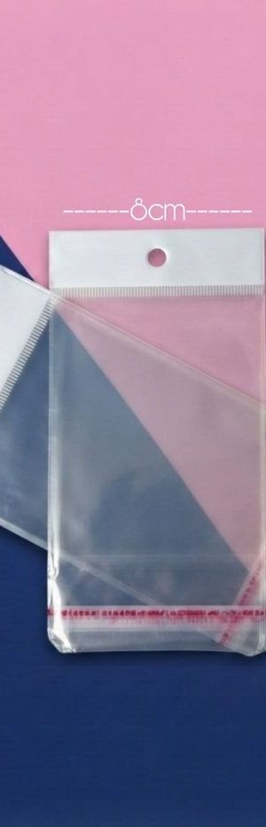 Bolsas Autoadhesivas 8x14cm Con Colgante - 100und