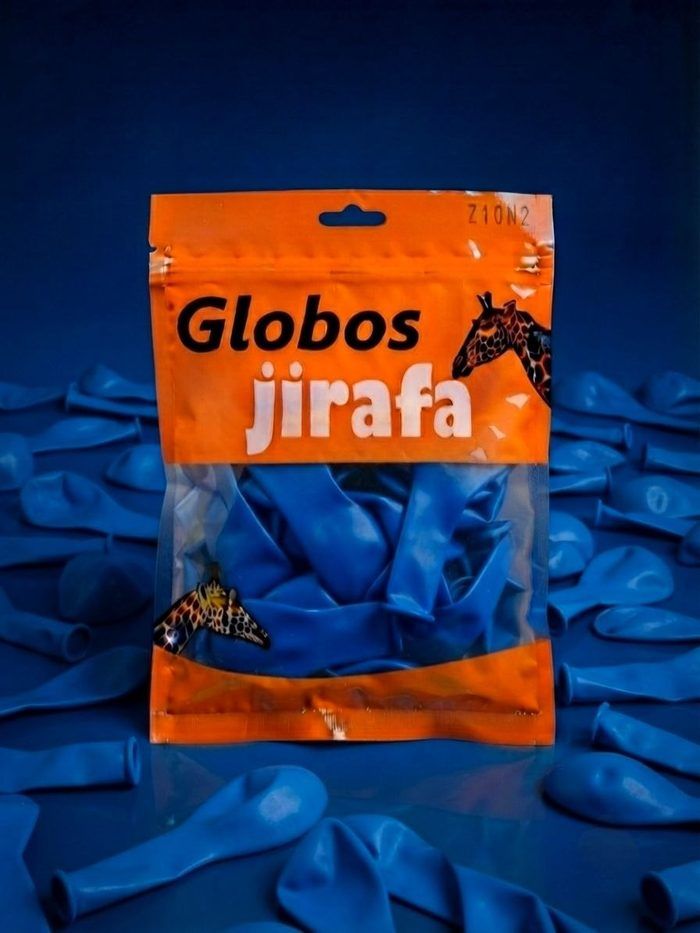 Paquete De Globos Jirafa - R10 Azul 50pz