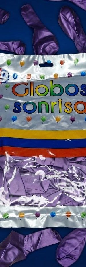 Paquete De Globos Sonrisa - Morado Cromado