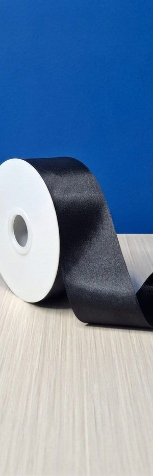 Cinta Raso #12 Negro 4509 Rollo 30mts