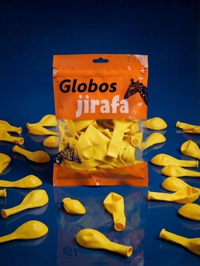 Paquete De Globos Jirafa - R10 Amarillo 50pz