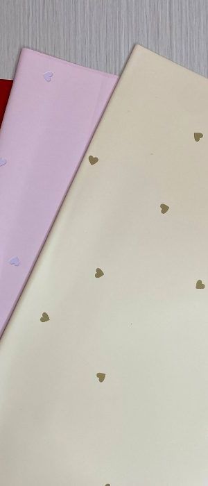 Papel Coreano Estampado Corazones Mini