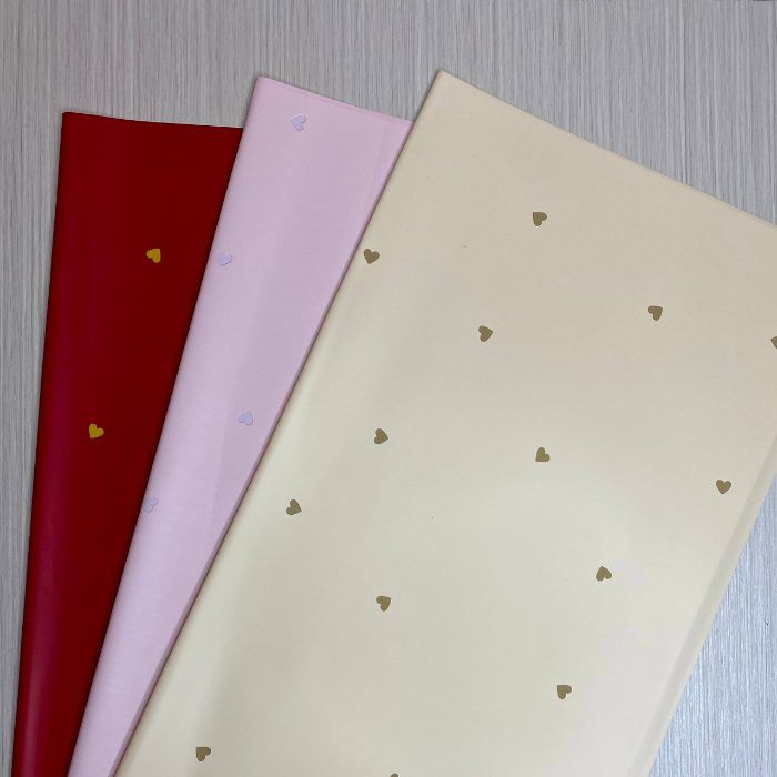 Papel Coreano Estampado Corazones Mini