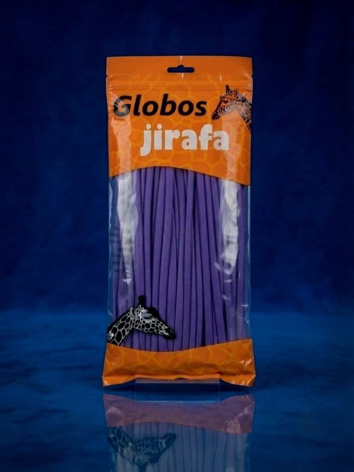 Paquete De Globos Jirafa - 260 "mil Figuras" Morado 100 Und