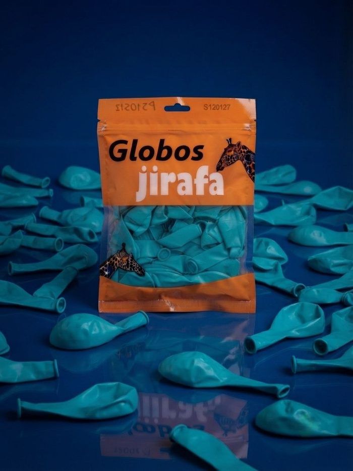 Paquete De Globos Jirafa - R10 Azul Tifany 50pz