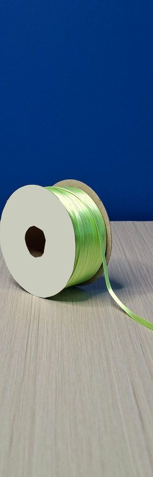 Cinta Raso #0 Verde Citrico 048 Rollo 92mts
