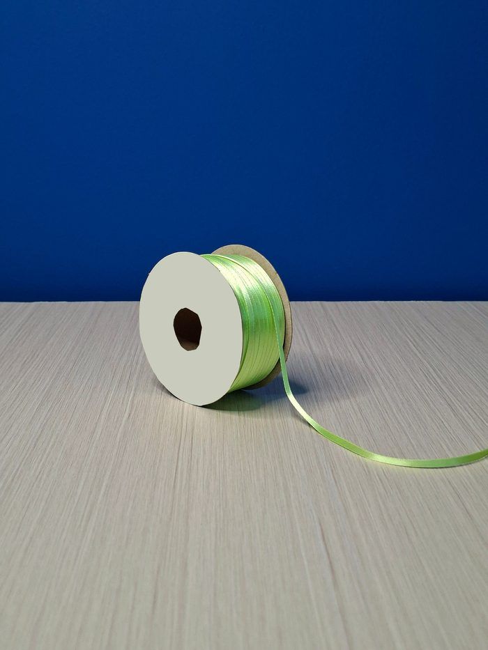 Cinta Raso #0 Verde Citrico 048 Rollo 92mts