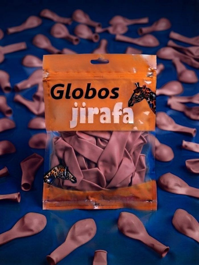 Paquete De Globos Jirafa - R10 Rosa Vintage 50pz