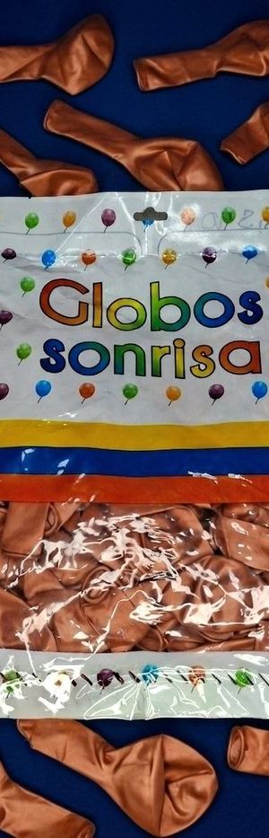 Paquete De Globos Sonrisa - Naranja Perlado