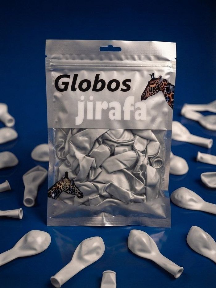 Paquete De Globos Jirafa - R5 Plateado 50pz