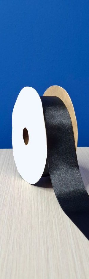 Cinta Raso #9 Negro 070 Rollo 23mts