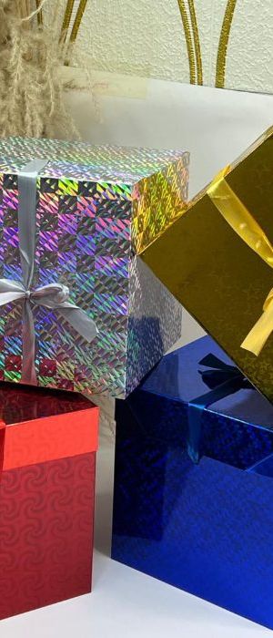 Cajas De Regalo Metalizada 22x22